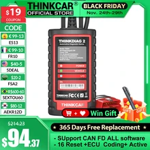 New Thinkcar ThinkDiag 2 ALL Car Brands Canfd protocol All Reset Service 1 Year Free OBD2 Diagnostic Tool Active Test ECU Coding