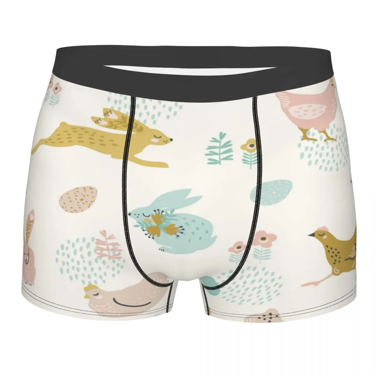 

Мужское нижнее белье, трусы, кролики и курица для пасхи, мужские боксеры, шорты, эластичные мужские трусы