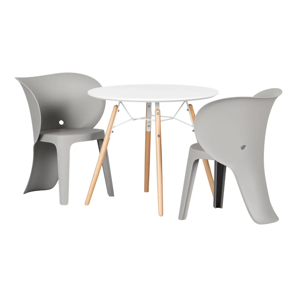 

South Shore Sweedi Kids Eiffel table and 2 elephant chairs set