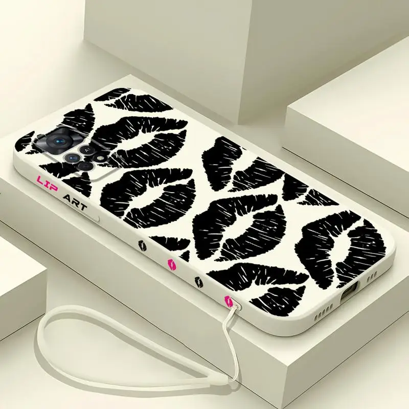 Чехол для телефона с красными сексуальными губами и поцелуями Xiaomi Redmi Note 9S 9T 12S 11S