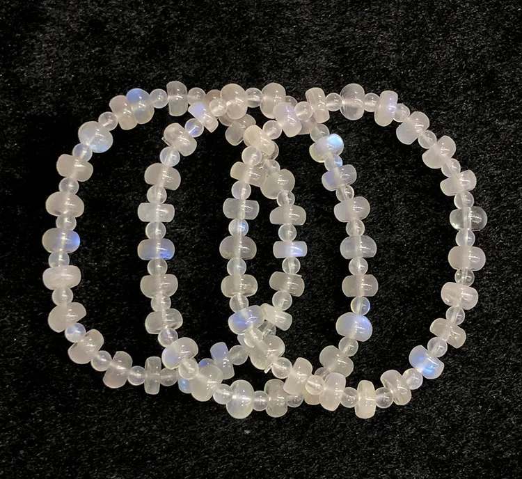 

MOONSTONE roundelle bracelet 7-8mm FPPJ wholesale beads nature 17cm
