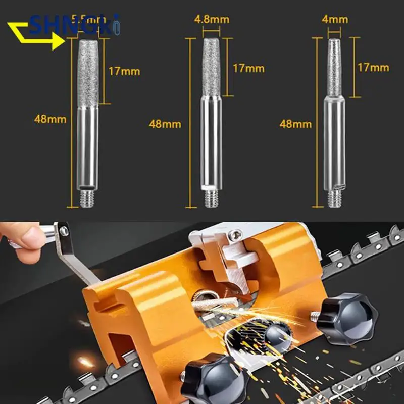 

1 шт. точилка для бензопилы, карбидный резак, замена карбидных заусенцев для ручной цепной пилы, Заточная головка, заточный инструмент