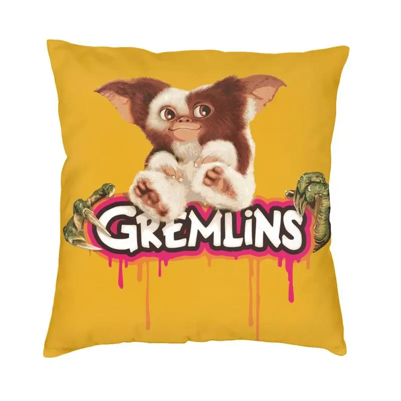 

Hot Sale Gremlins Throw Pillow Cases Home Decorative Gizmo Monster Horror Movie Cushion Cover Sofa Square Pillowcase Polyester