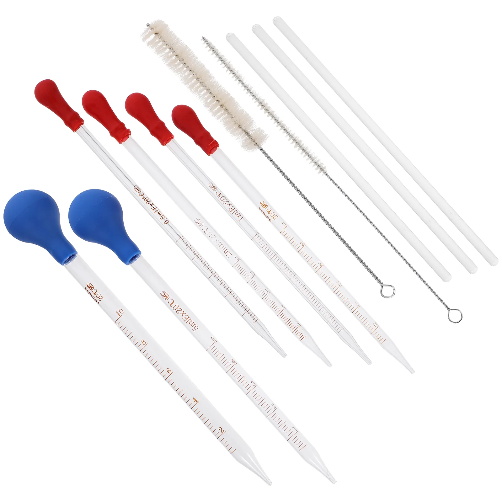 

10 шт., электронная пипетка со встроенным стержнем и щеткой для мытья