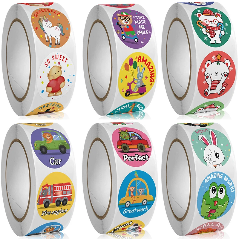 

100PCS Animal Reward Thank You Sticker Labels Sealing Sticky Sticker Stationery Supply DIY Decorative Child Scrapbook Aesthetic