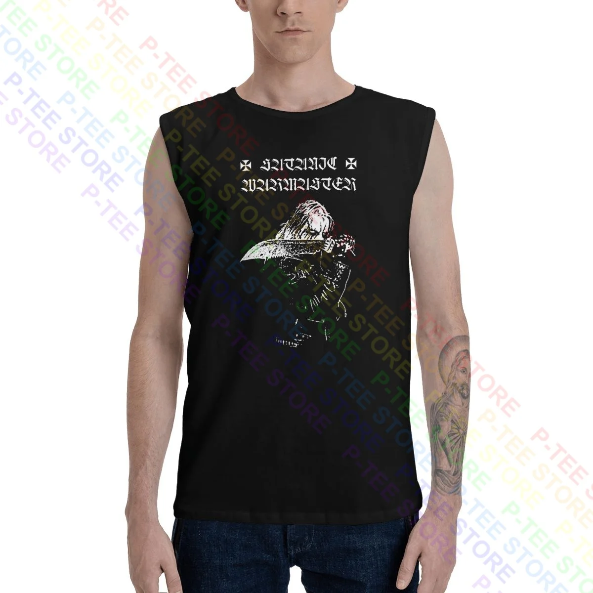 Майка с принтом волка и червей, Теплый черный металлический жилет, безрукавка, мягкая дизайнерская рубашка, настоящий финский Орлан