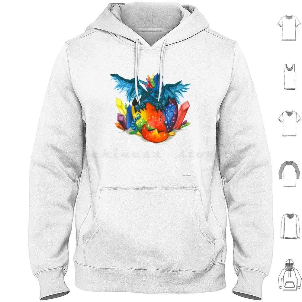 Хрустально-синие толстовки для люка с длинным рукавом Мама Дракон родителей мамы