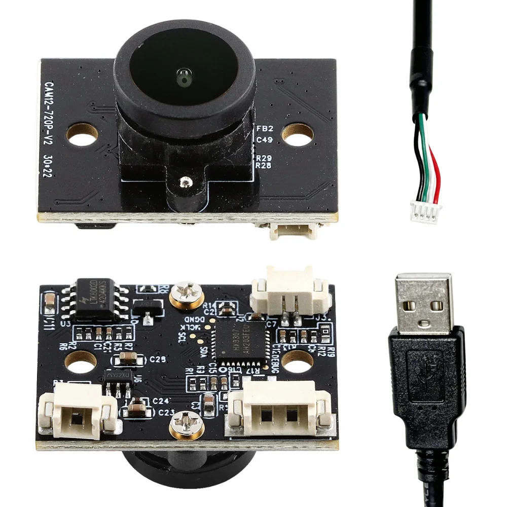 Фото Модуль USB-камеры ESP32-S3 3-в-1: микрофон, динамик, видеовыход USB2.0, 40 кадров/с, 1280*720, 4 МП, широкоугольный HD-объектив 150 градусов, 5В №1