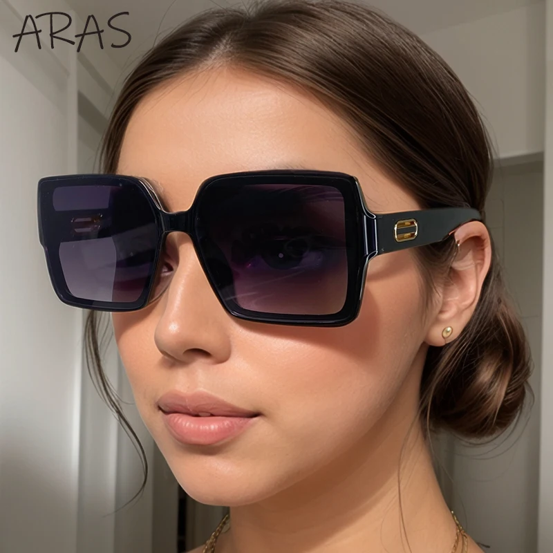 Большие квадратные классические солнцезащитные очки для женщин в большой оправе