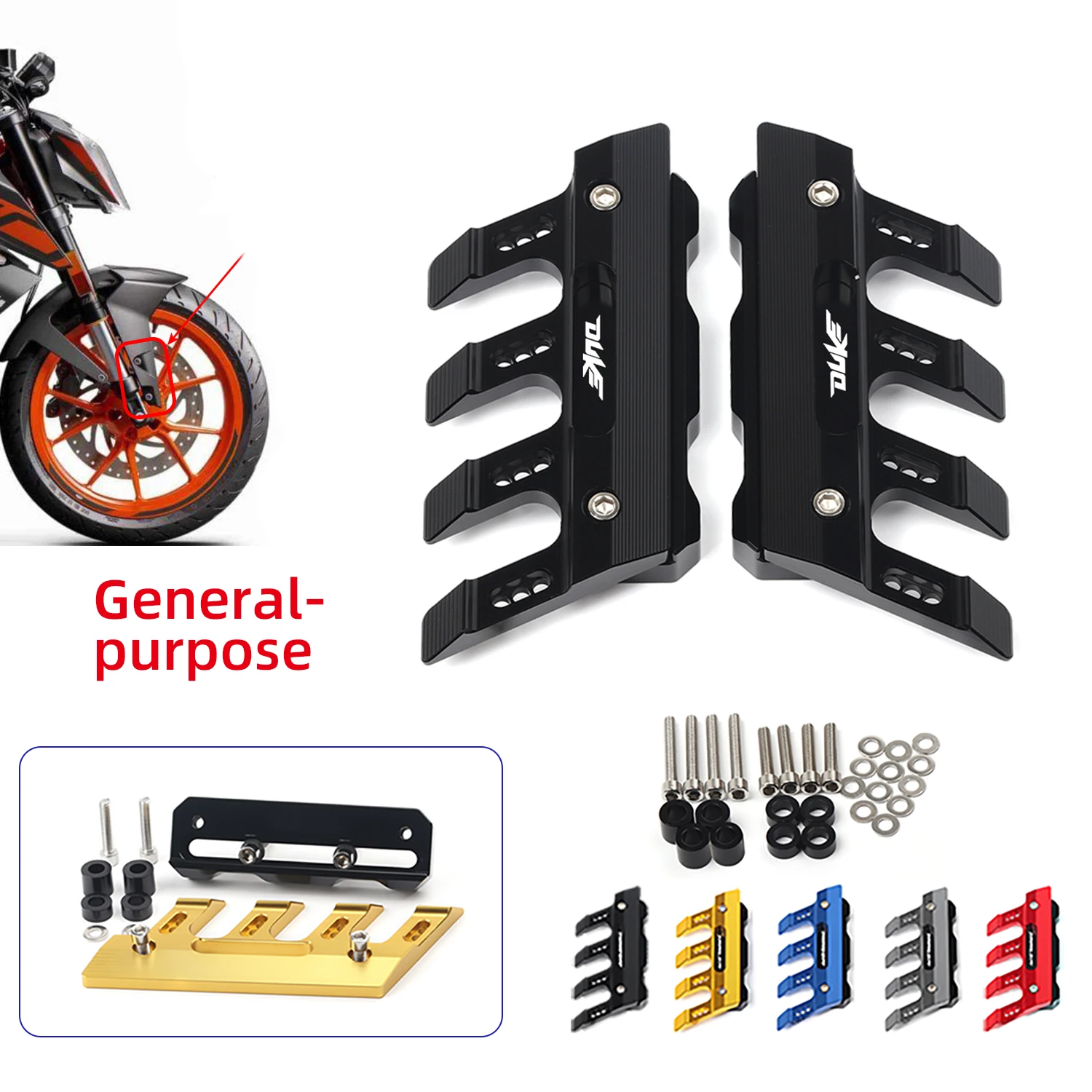 

For KTM 250Duke 390Duke 200Duke 250 390 200 690 DUKE Motorcycle CNC Accessories Mudguard Side Protection Front Fender Slider