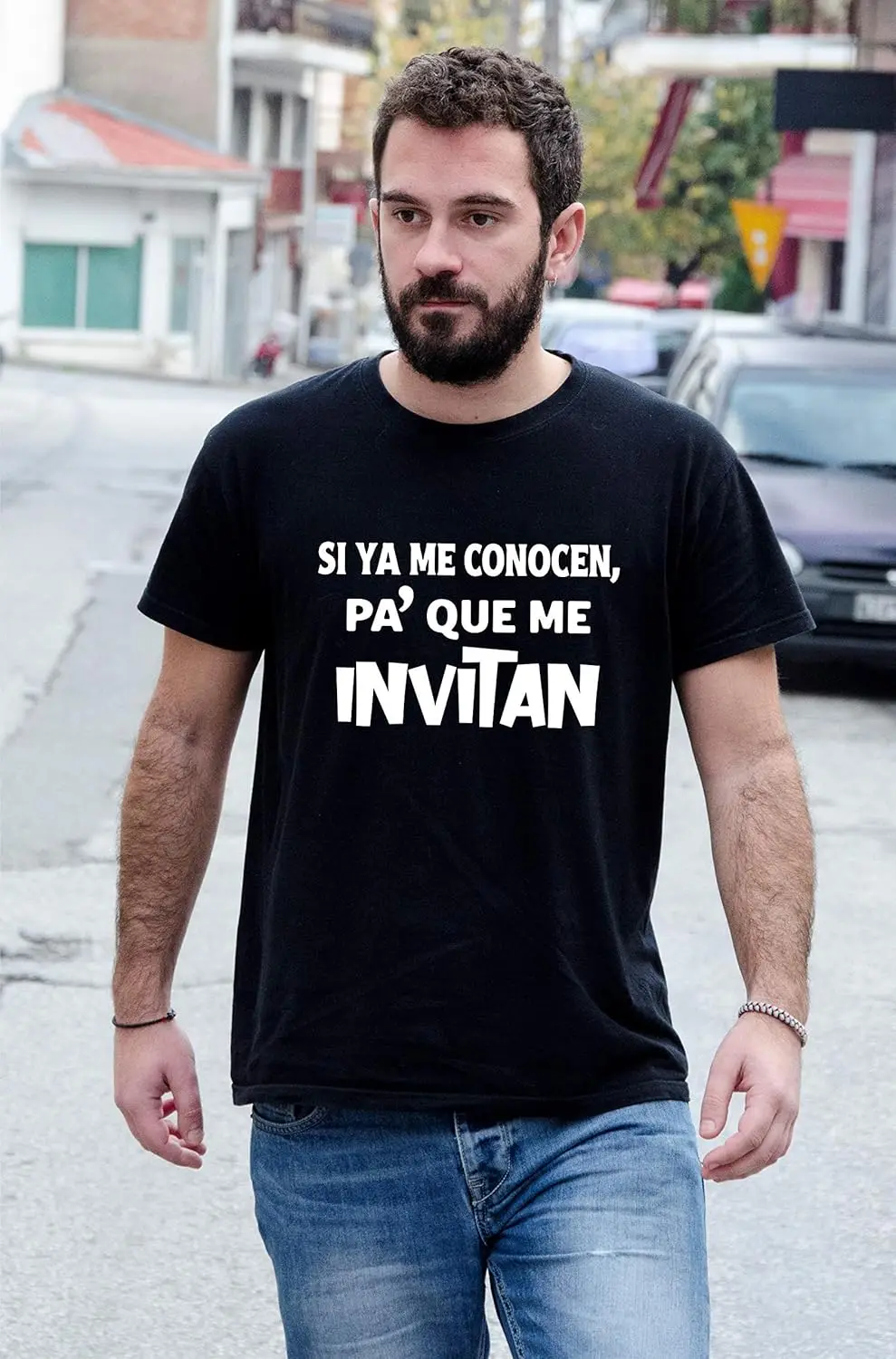 Мужская футболка Si Ya Me Conocen Pa' Que Invitan