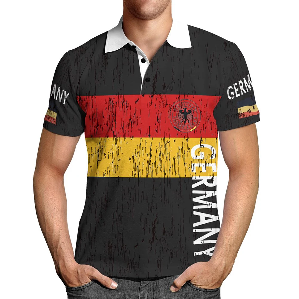 

Футболка с национальным флагом Германии, Мужская футболка-поло, Оригинальная футболка