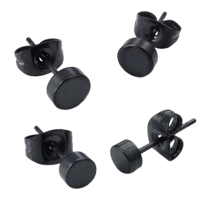 

Серьги-гвоздики мужские круглые, из нержавеющей стали, 2 пары