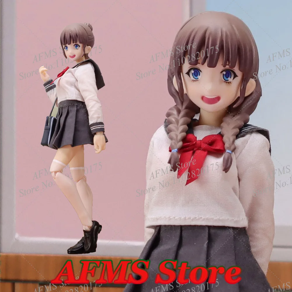 Фото IN STOCK Manatee Industry 1/12 Scale Collectibles Figure YUA Kawaii Anime Pretty Girl JK Uniform Ver 6inch Women Soldier Model №1