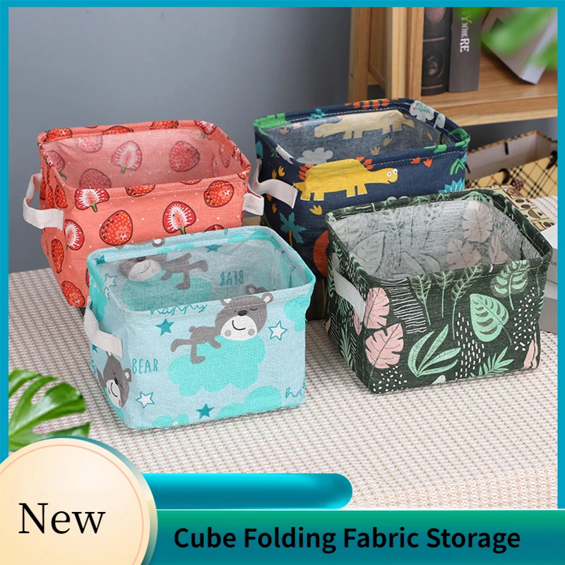 Cube Folding Fabric Storage Basket Closet Organizador Clothe