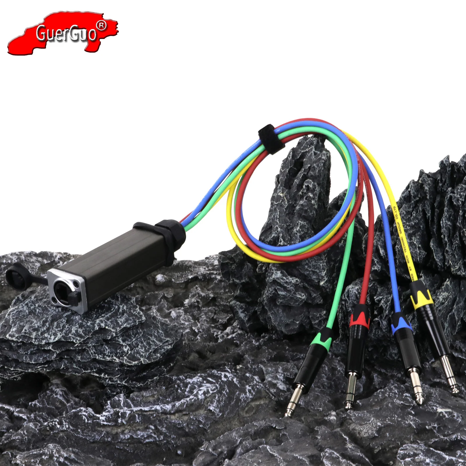 0 2 М-15 м 4-канальный 1/4 дюйма 6 35 мм TRS стерео штекер к RJ45 CAT5 с экранированным