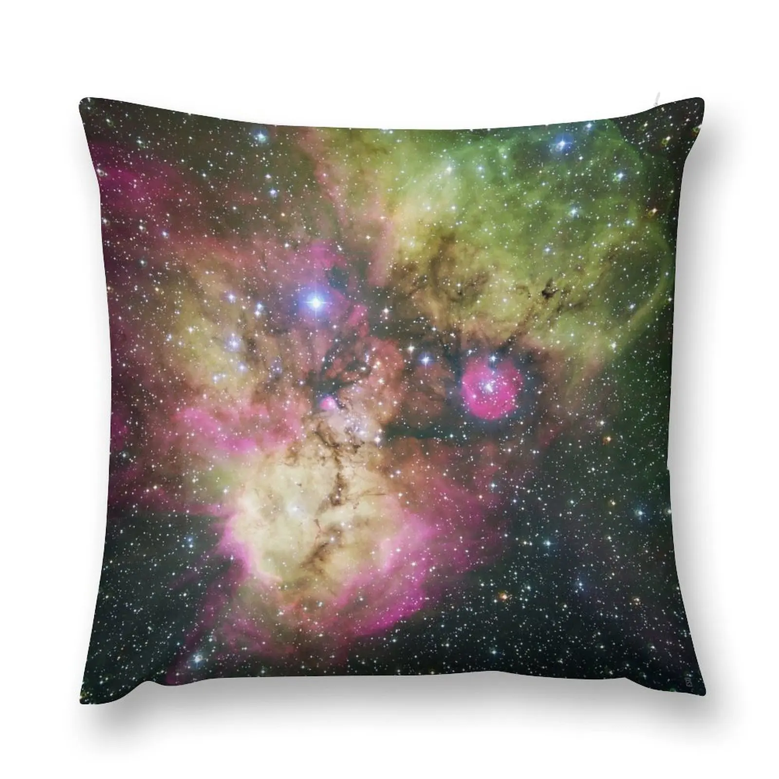 Череп и скрещенные кости nebula NGC 2467 окружающие фиолетовые зеленые звезды