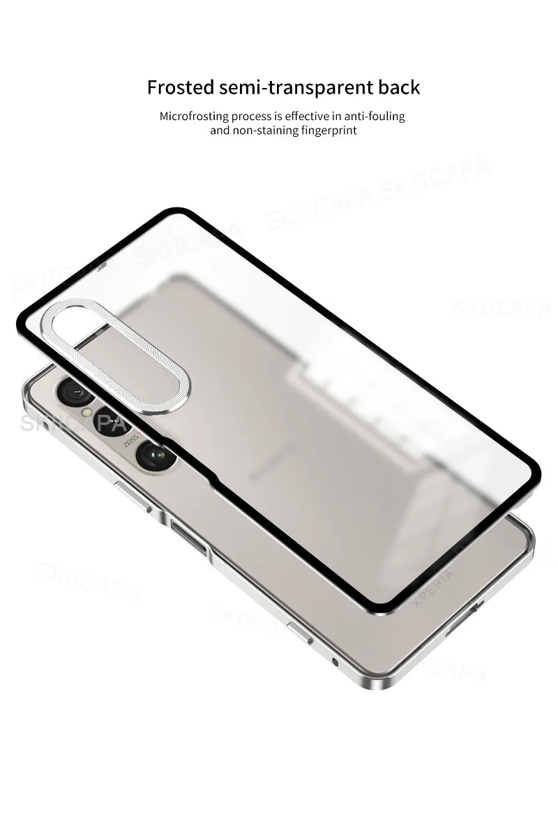 Фото Противоударный металлический чехол для телефона Sony Xperia 1 V II с металлическим каркасом из алюминиевого сплава, жесткий матовый бампер, чехол для Xperia 1 VI 1 V №3