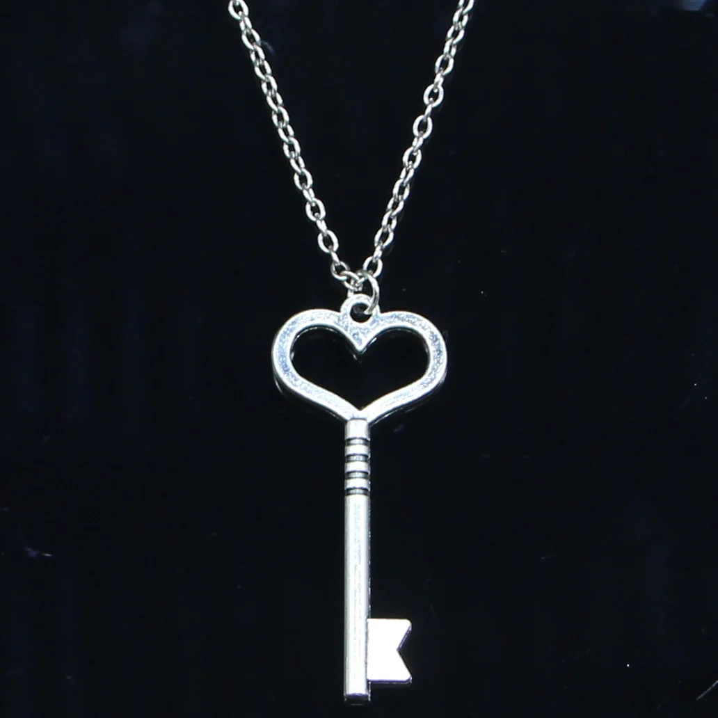 

20pcs New Fashion Necklace 46x19mm Vintage Skeleton Key Pendants Short Long Women Men Colar Gift Jewelry Choker