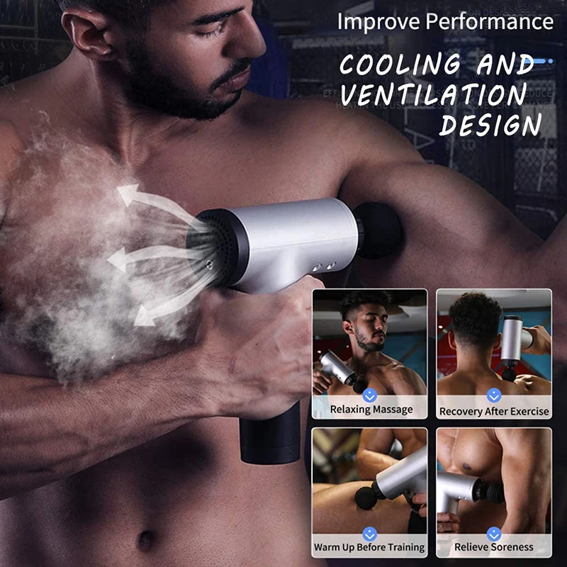 Мощный Массажный Пистолет Для Восстановления Фитнеса Быстрый Вибрационный