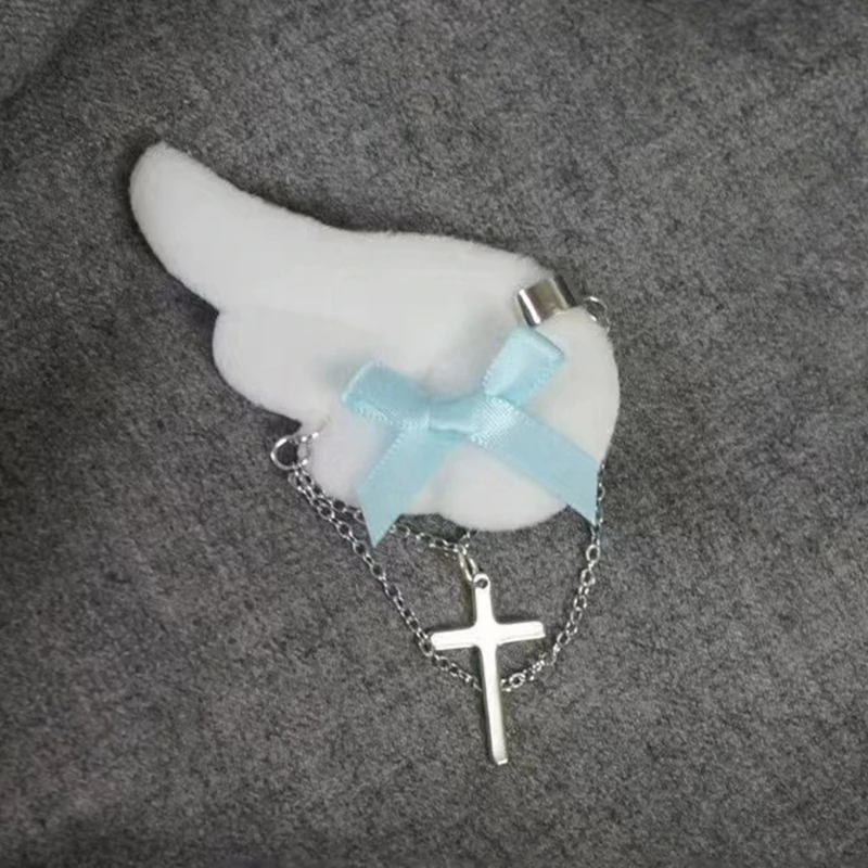 Заколки для волос с бантом и крылышками подвеска-заколка Y2K аксессуары девочек