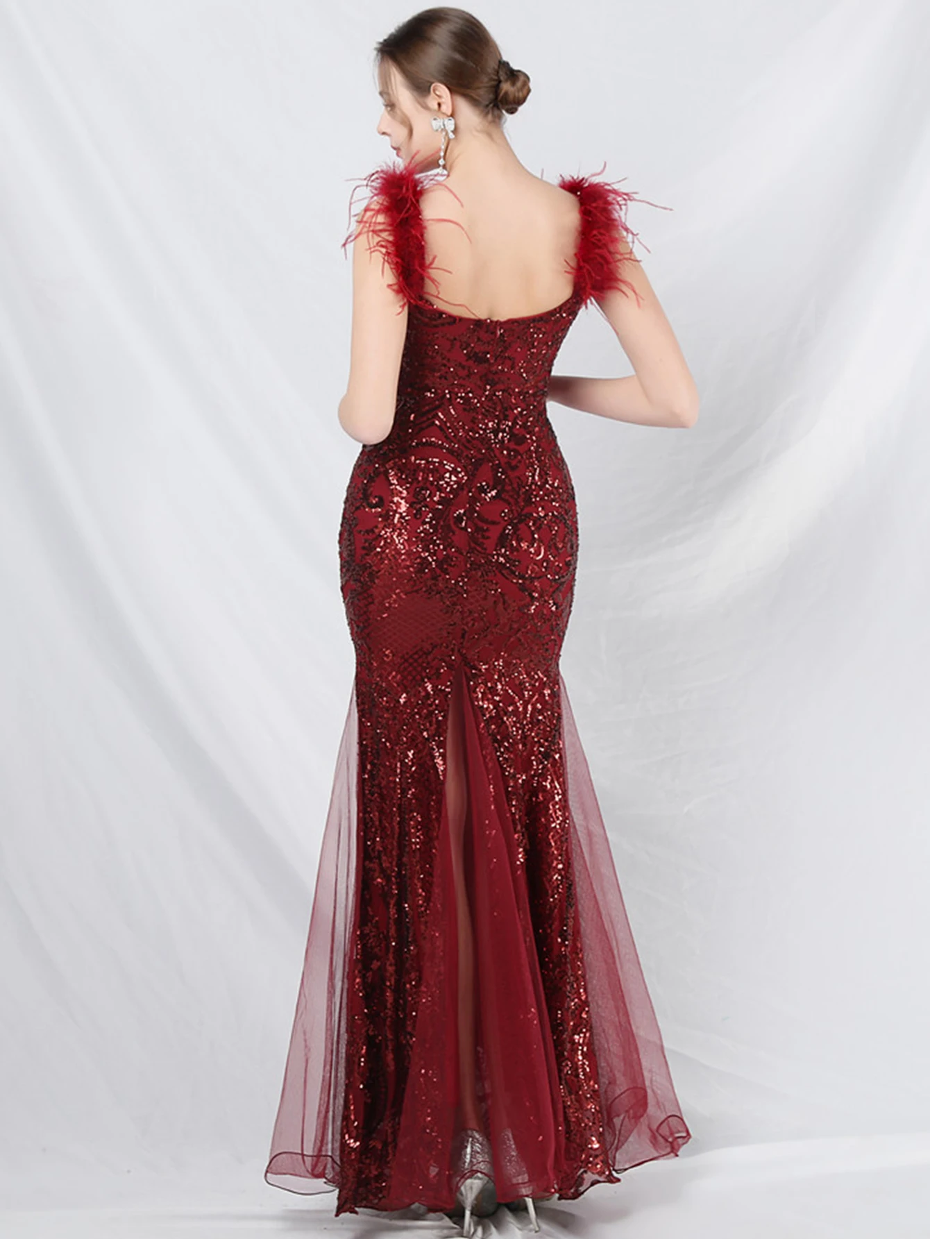 Сексуальные свадебные вечерние платья с блестками женские элегантные роскошные