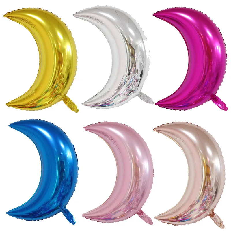 

5Pcs/Set 28Inch Moon Aluminum Foil Balloon Moon Party Balloon For Wedding Birthday Christmas Anniversary Baby Shower Decorations