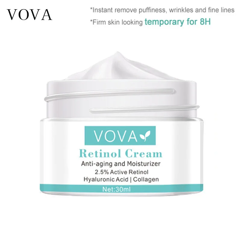 

5PCS VOVA Retinol Anti Wrinkle Face Cream Collagen Hyaluronic Acid Shrink Pores Firming Improve Puffiness Moisturizing Skin Care