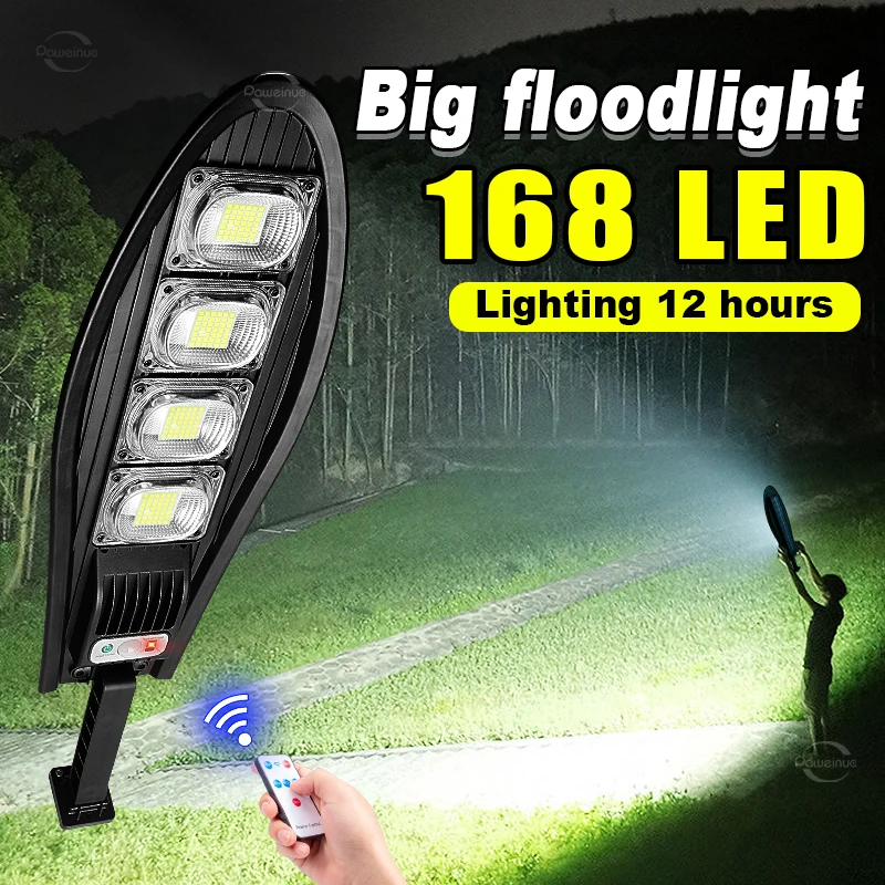 

Super Bright LED Outdoor Solar Light Waterproof Garden Lamp Remote Control Solar Light 3 Modes Street Lantern With Motion Sensor