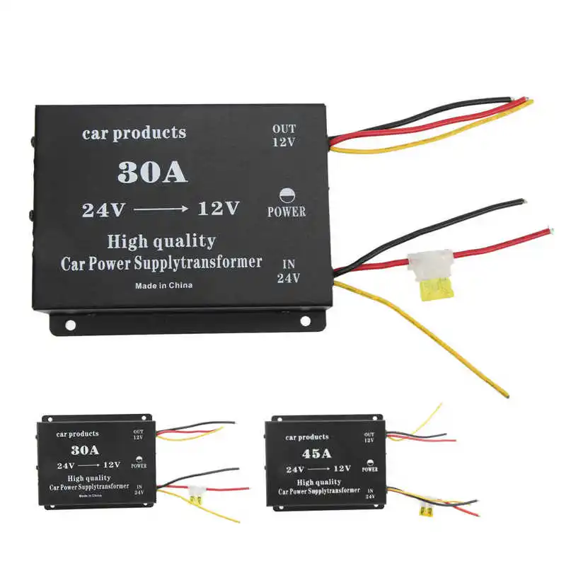 

24V To 12V Converter Professional Short Circuit Protection DC24V To 12V Car Voltage Reducer Safe Reliable for Buses