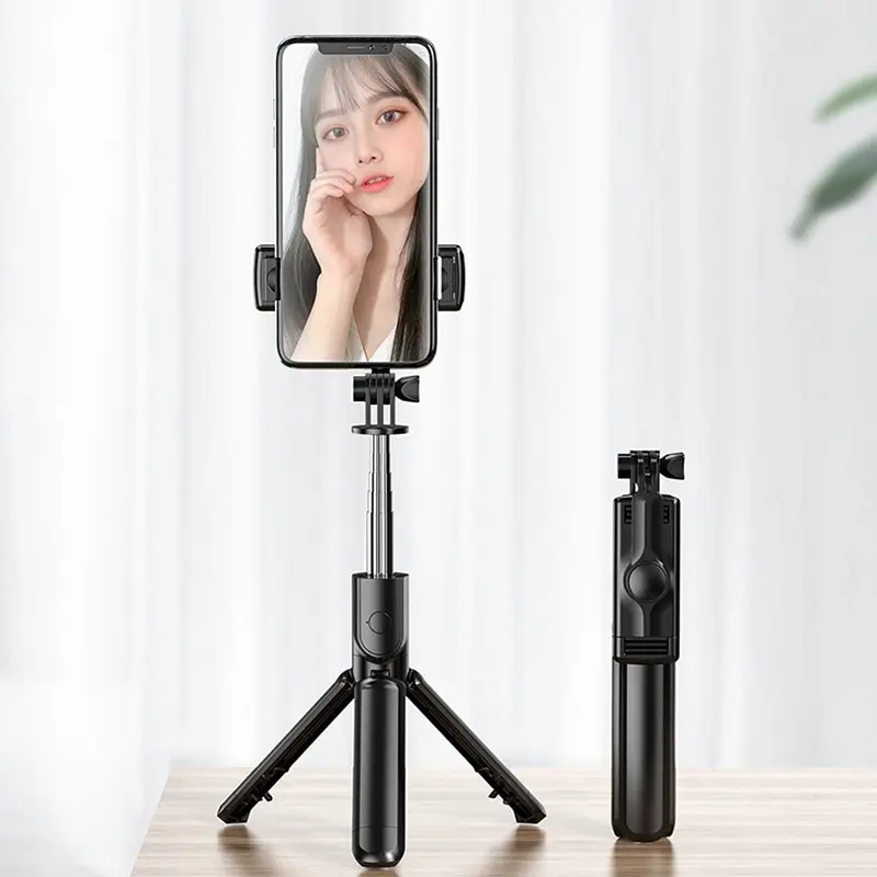 

1Pc Wireless Bluetooth Selfie Stick Mobile Phone Holder Retractable Portable Multifunctional Tripod Live Camera Stand New