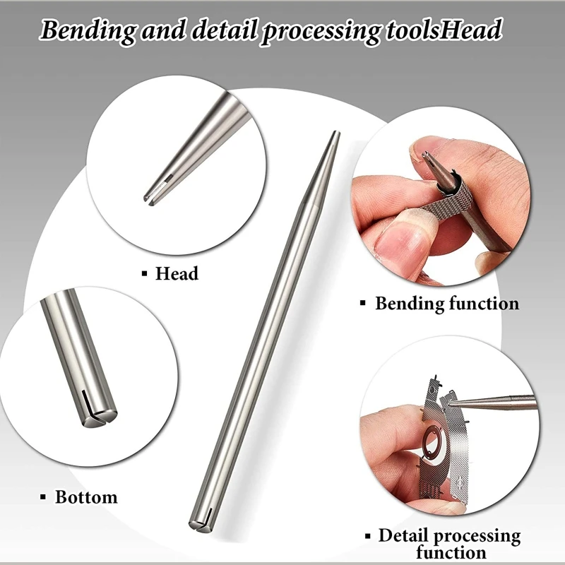 

Metal Model Kits Tool Set Edges Tabs Cylinder Cone Shape Bending Assist Tools for DIY 3D Metal Puzzles Assemble Model R9UF