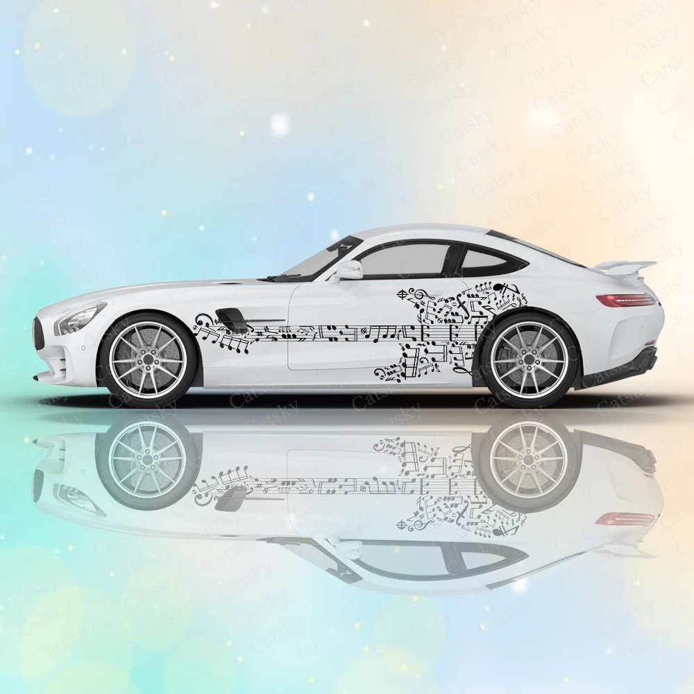 Музыкальная клавиатура пианино наклейки на кузов автомобиля Виниловая наклейка