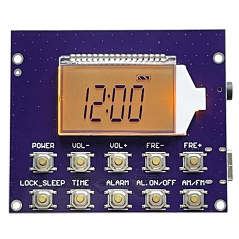 

Full-Band MW FM SW Radio Receiver Module Digital Clock LED Display 87-108Mhz Frequency Modulation Station Auto Storage