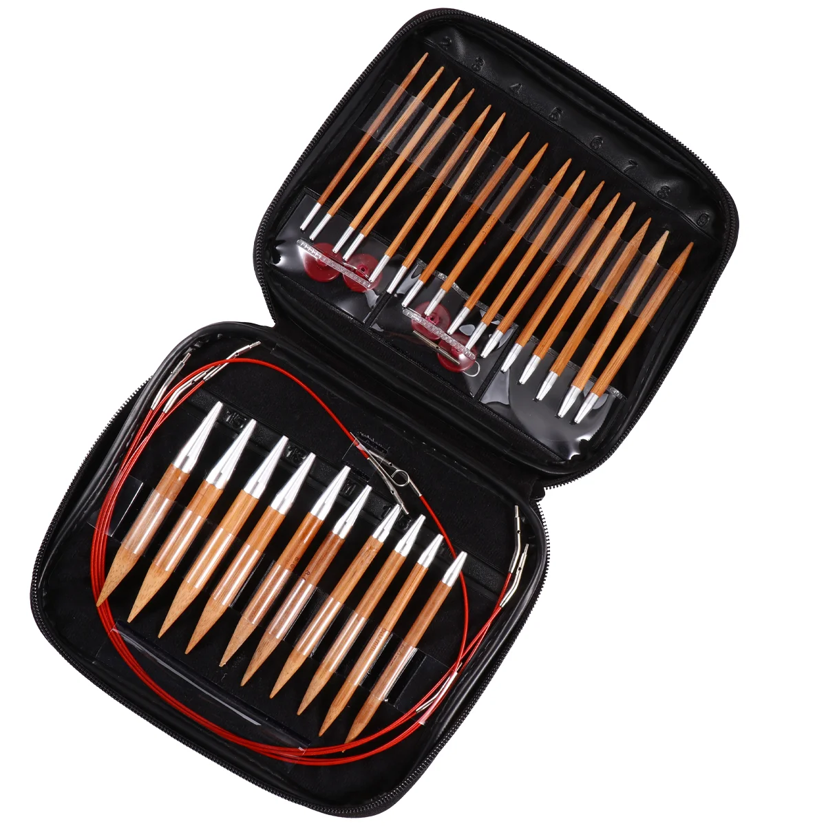 

Knittingcrochet Weaving Kit Set Needle Wooden Hook Yarn Case Kntting Pointed Doubleround Pin Hand Diy Srochet Craft Safetyweave