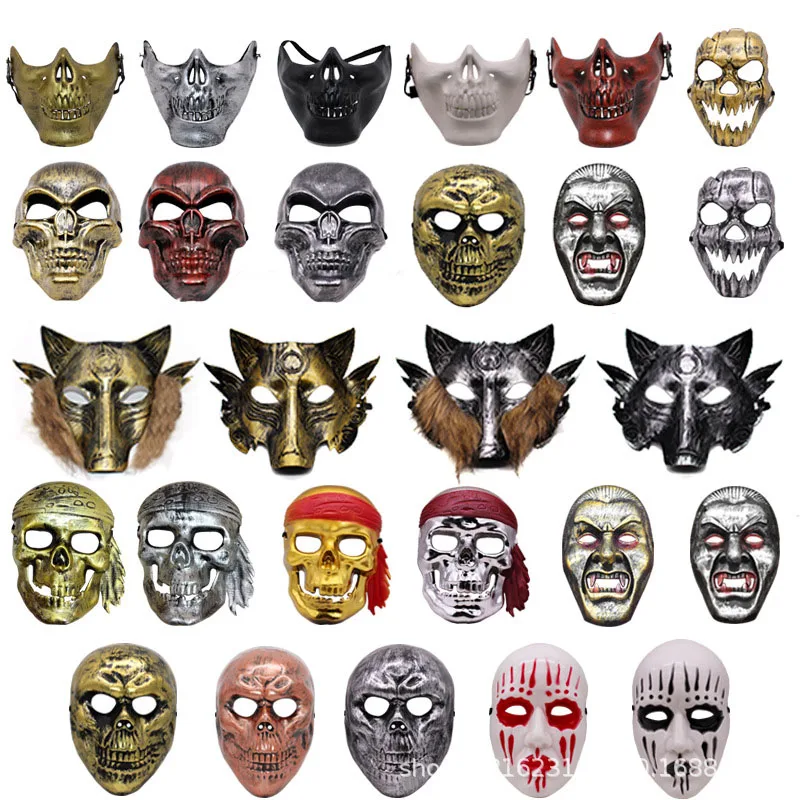 10 шт. маска с черепом призраком криком жуткий страх платье для вечерние ужас Косплей маскарадный костюм реквизит для украшения дня рождения свадьбы