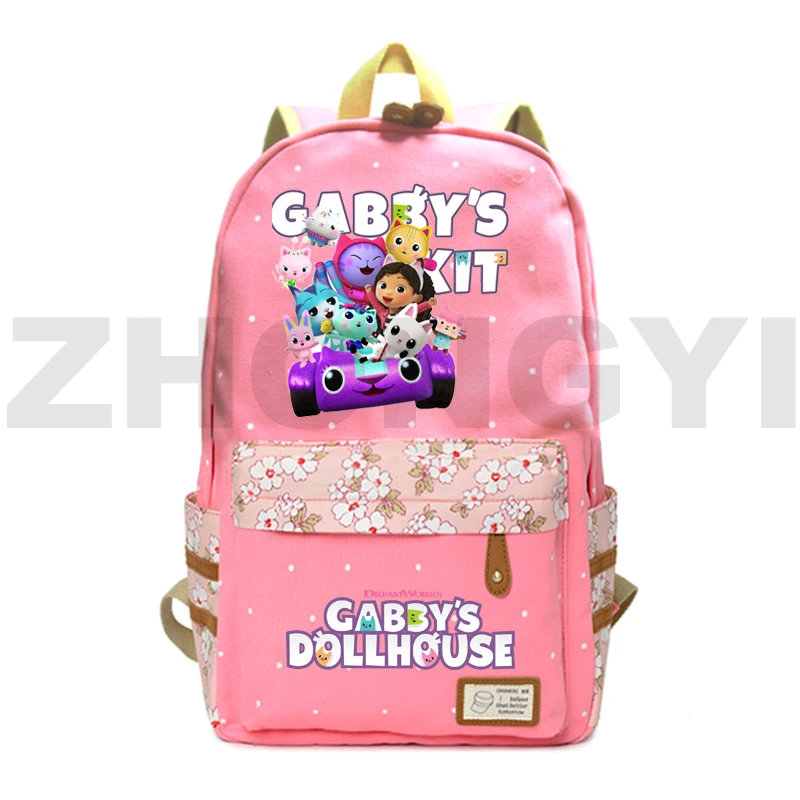 

Рюкзак для кукольного домика аниме Габби, цветочный ранец для книг, школьные сумки для девочек-подростков, Подарочная сумка для кукольного домика