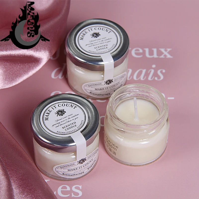 

Decor Small Decorative Scented candles scented Home Jars Glass Travel Form for candlescandles scented Decoration Wedding White