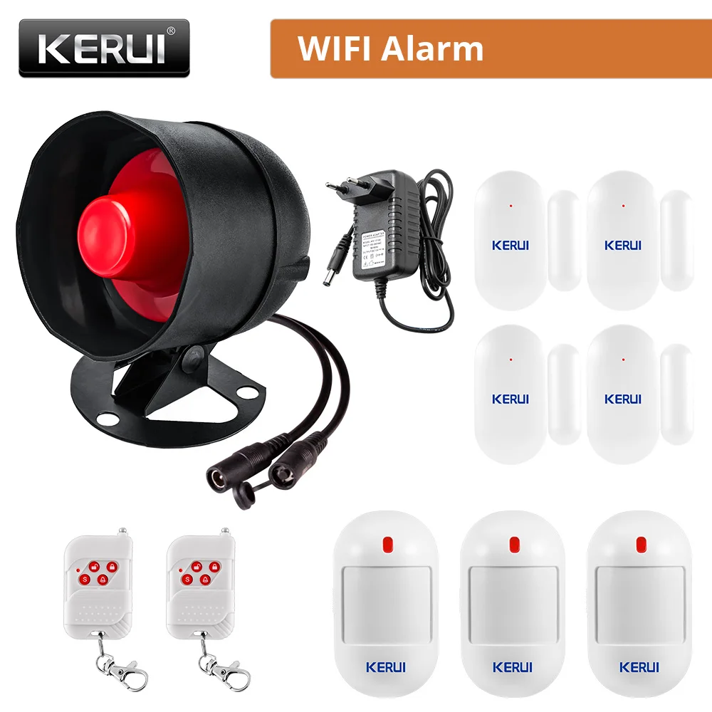 

Сигнализация KERUI с громким звуком 110 дБ Wi-Fi