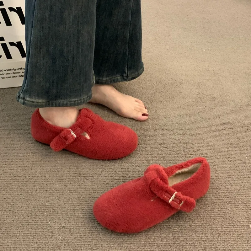 Замшевые меховые лоферы на плоской подошве женская обувь зимняя брендовая