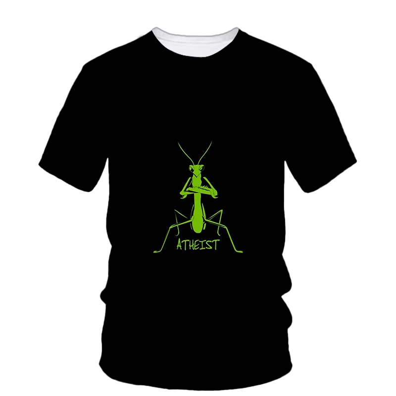 

Mantis 3D Printing T Shirt Man Summer O-Neck Short Sleeve Oversized Top Casual Tee Loose Streetwear Harajaku