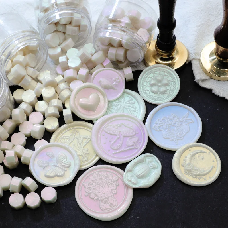 Золотые восковые бусины цветной восьмиугольный воск для запечатывания Восковая