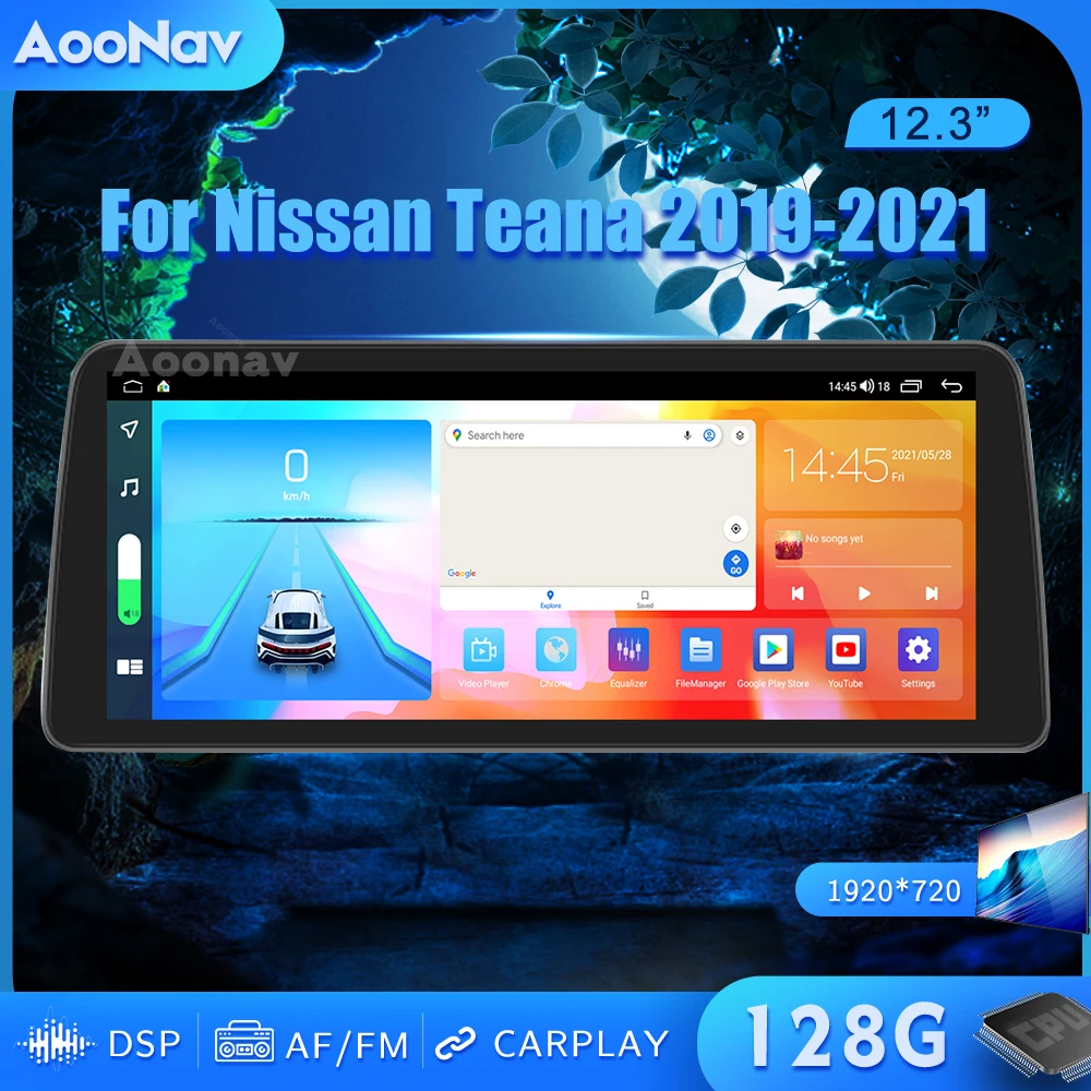 

Автомобильный радиоприемник на Android, 128 ГБ, GPS для Nissan Teana 2019-2021, автомобильный мультимедийный плеер, навигация, стереоприемник, головное устр...