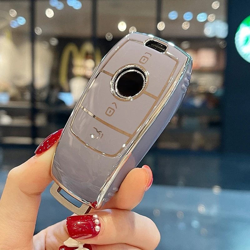 

New Car Key Cover Case For Mercedes Benz A B C E G CLS GLB GLC GLE Class GLS W177 W213 W222 G63 X167 AMG C-Coupe Maybach GLS