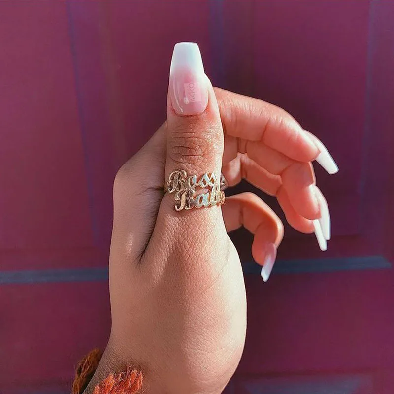 

Custom Dubbele Naam Ring Gepersonaliseerde Ringen Voor Vrouwen Meisjes Rvs Paar Valentijnsdag Gift