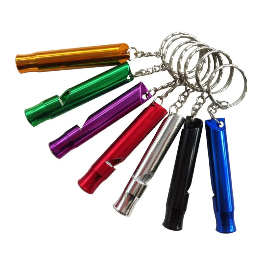 

Mini Lengthened Survival Whistle Emergency Distress Pet Training Feeding Helper Aluminum Alloy Outdoor Camping Survival Whistle