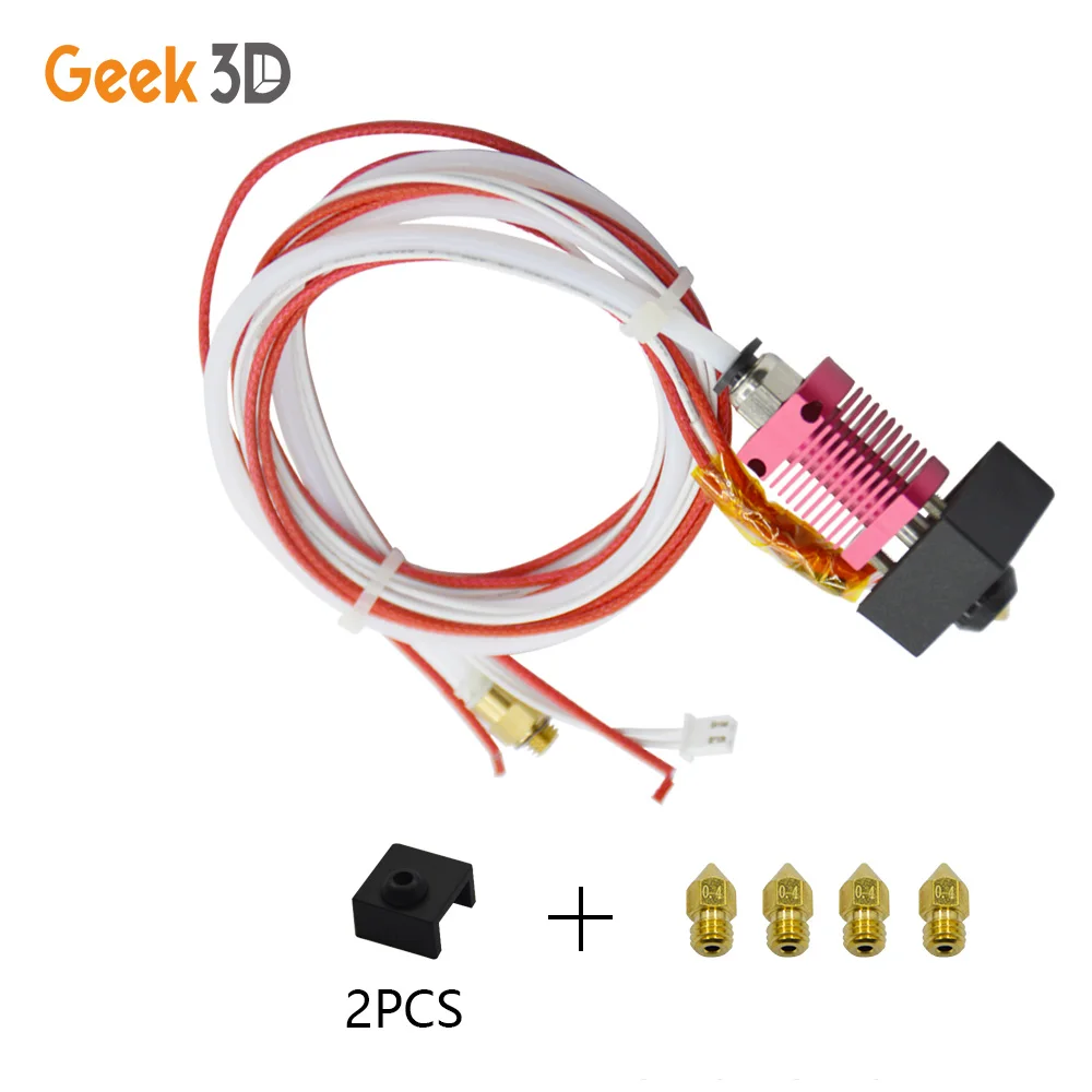 

3d Printer Parts MK8 Extruder Hotend Kit 0.4mm Nozzle 1.75mm Filament for Ender3 Ender3V2 CR10 Ender5 3d Printer Accessories