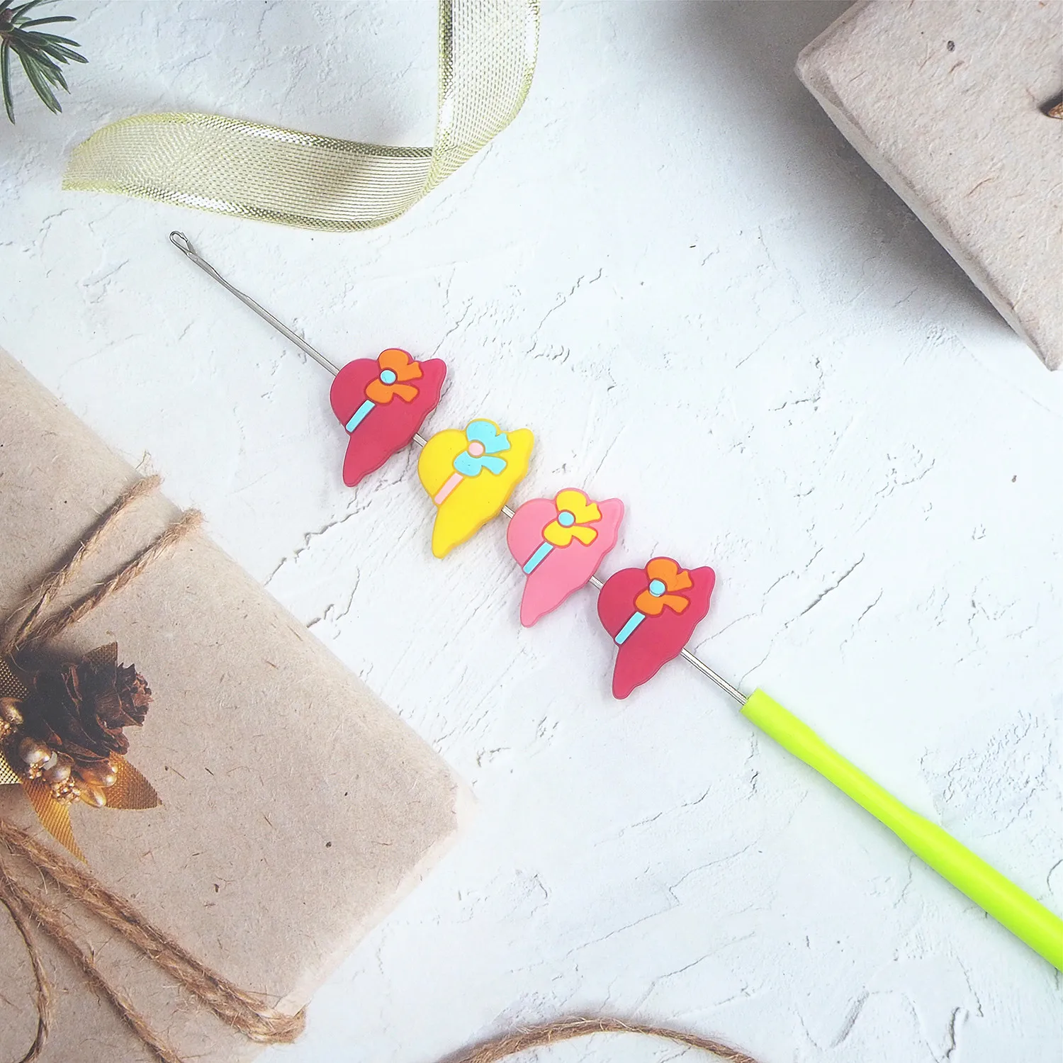 10 шт. силиконовые бусины Chenkai для изготовления ручек