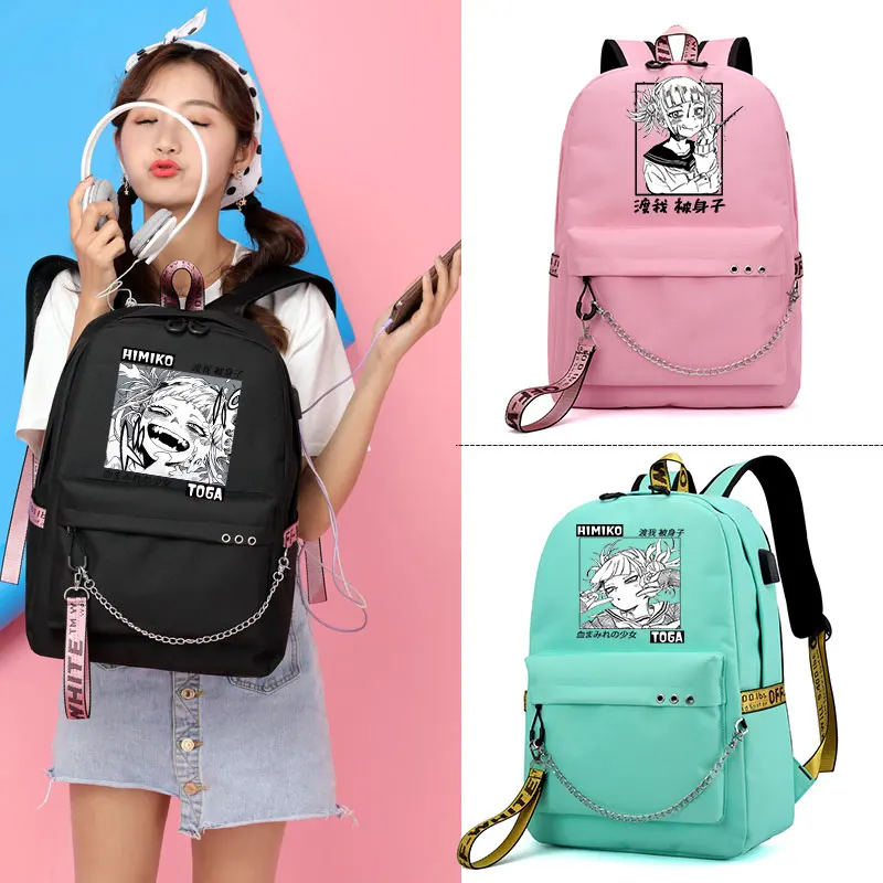 

Japan Anime My Hero Academia Backpacks Himiko Toga Laptop Backpacks School Bag For Teenagers Girls Boys Book Bags