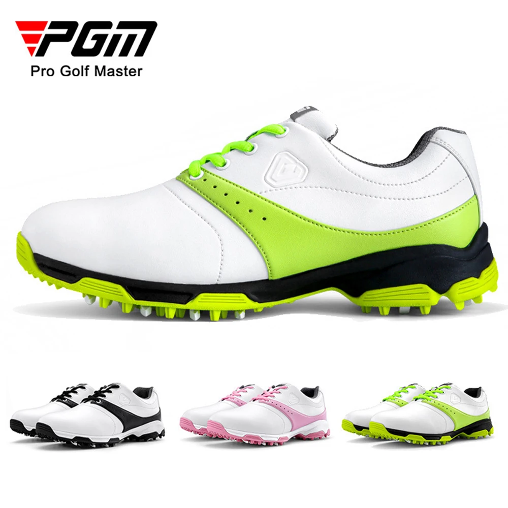 

Туфли для гольфа PGM XZ191 женские, водонепроницаемые дышащие Нескользящие кроссовки из микрофибры, сверхмягкая спортивная обувь, Размеры 35-40